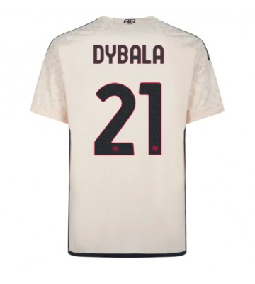 Lacne Muži Futbalové dres AS Roma Paulo Dybala #21 2023-24 Krátky Rukáv - Preč